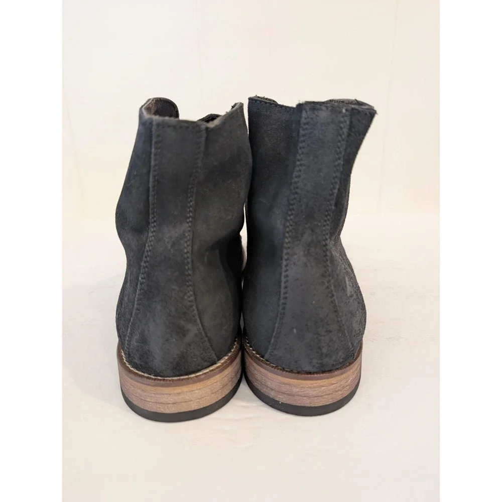 Banana Republic Noah Boots Mens 11M Black Suede Upper Leather Lace Up Ankle Boot